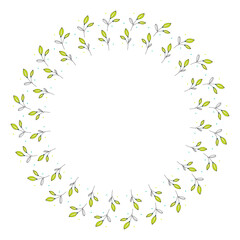 Obraz premium ornamental floral frame on transparency background