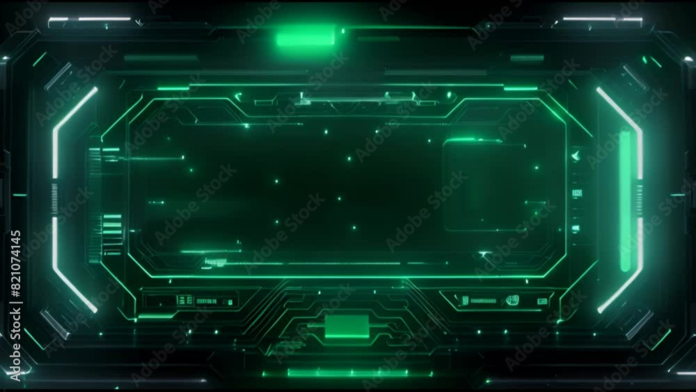 Leinwandbilder the futuristic, futuristic viewfinder of a future interface. the artificial intelligence of a futuri