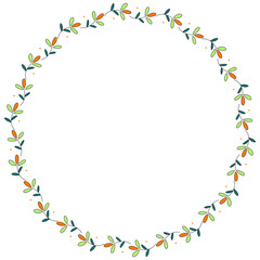 set of ornamental foliage flower frame on background banner