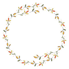 ornamental foliage flower frame on background banner