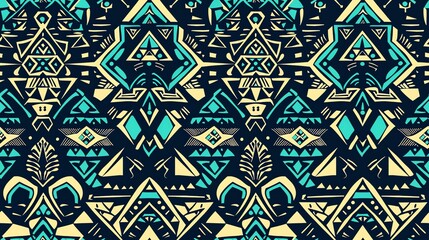 Bold aztec seamless pattern for fashion and beauty brands