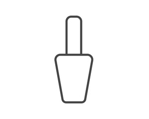 Linear vector graphic icons of beauty in the form of nail polish for manicure and pedicure.