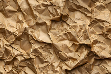 seamless crumpled brown grocery bag butcher or kraft packing paper background texture wrinkled card stock closeup pattern moving day postal shipping or arts and crafts backdrop 3d rendering AI