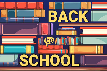 Back to School Hand Written Lettering. School Season Market Sale Poster Concept.