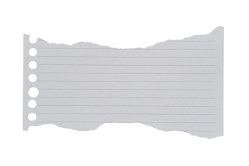 Scrap ripped line paper isolated transparent