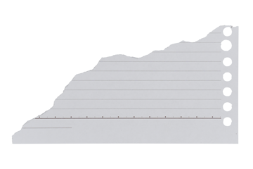 Scrap ripped line paper isolated transparent
