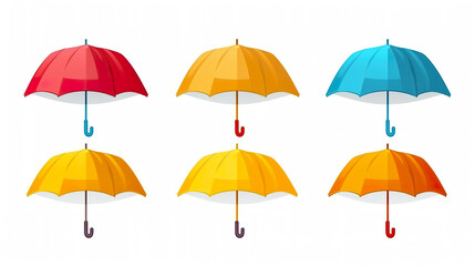 Obraz premium An umbrella set apart against a stark white background