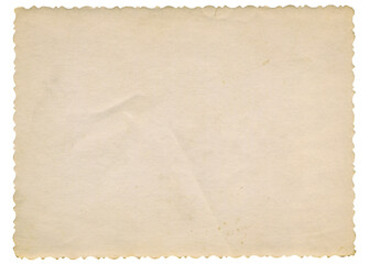 Retro vignette photo paper texture isolate. Old antique sheet paper texture. Announcement board. Recycle vintage paper background. Aged and yellowed wallpaper.	