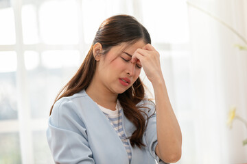 Headache Discomfort, Woman in Pain