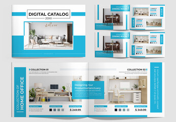 Digital Product Catalog Layout Template Landscape
