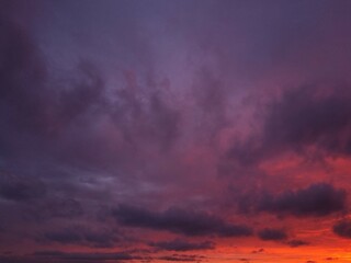 Sunset in the clouds