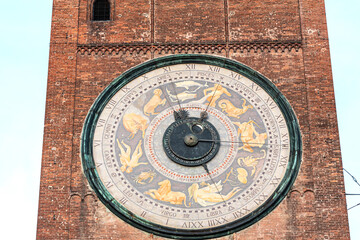 The largest astronomical clock in the world in Torrazzo di Cremona. It was installed in 1583.