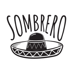 Sombrero Vector Design on White Background