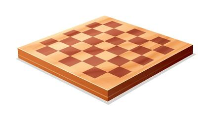 Chessboard isolated on pure white background