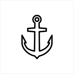 Anchor icon. Anchor symbol logo. Anchor marine icon.