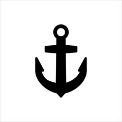 Anchor icon. Anchor symbol logo. Anchor marine icon.