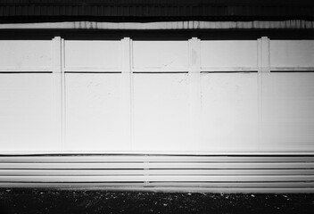 Closed minimalistic abstract windows architecture black and white
