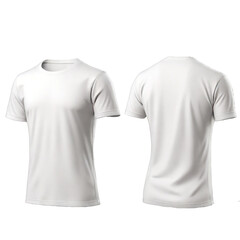 Generative AI mockup of a plain white men's t-shirt