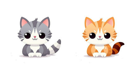 Adorable kitten isolated on a white background