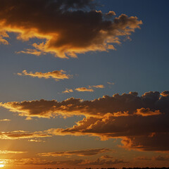 Fototapeta premium sunset over the clouds