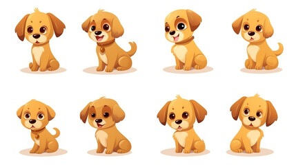 Obraz premium Adorable dog isolated on a white background