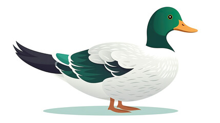 Obraz premium duck isolated against a stark white background