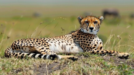 Cheetah resting at Serengeti National Park