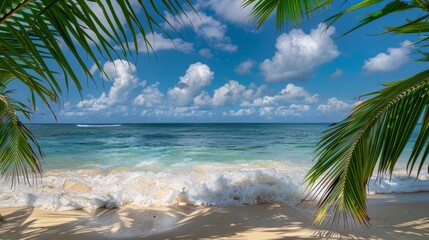A Tranquil Tropical Beach Scene