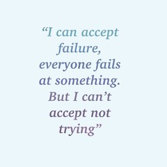 A motivational quote, 