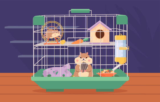 Hamster in a cage image discount
