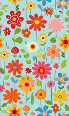 seamless pattern of flower wallpaper