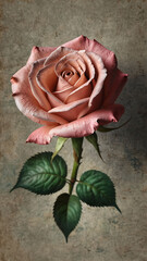 Aerial Watercolor Rose Sketch 