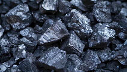 Detailed View of Coal Pieces
