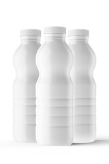 Blank plastic Liquid Bottle isolated 3d rendering  