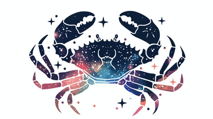 Cancer astrological icon. Zodiac sign horoscope symbol