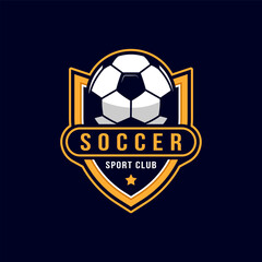 Obraz premium soccer logo badge template
