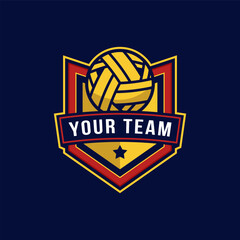 Obraz premium takraw logo badge template