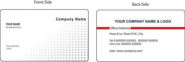 Modern corporate business card, creative abstract background for a business card. 