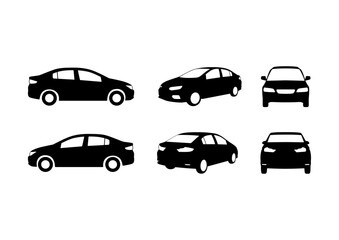 Set of car icon. Vector illustration.	