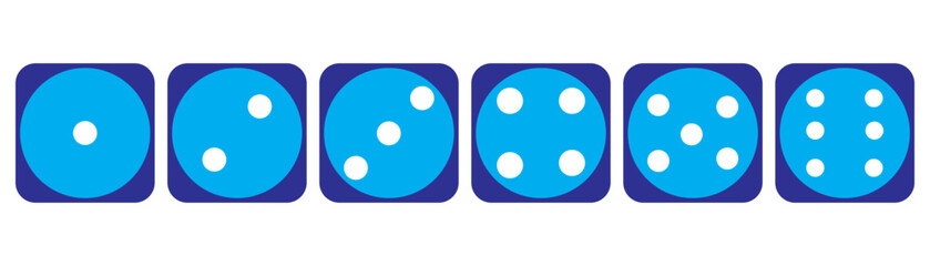 Color Game dice icon isolated vector. Template Game dice design on a white background. Vector illustration.