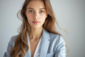 Fototapeta premium super-professional and determined young female executive in the foreground