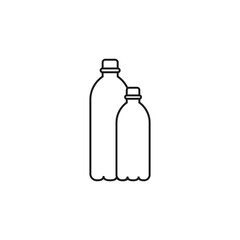 Plastic bottle icon. Vector illustration in outline and line art.