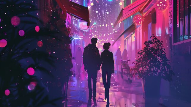 A couple of any gender identities celebrating a proposal