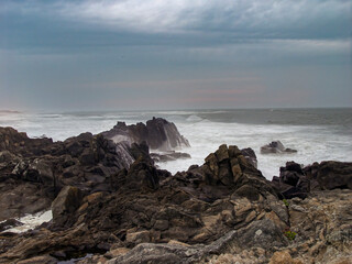 Cliffs of S. Paio, Labruge, at dusk