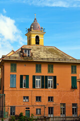 Fototapeta premium church of San Rocco sopra Principe Genoa Italy