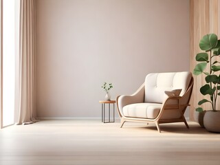 modern living room with sofa generative Ai 