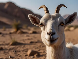 dumbass in Arabian, goat on desert, dumba on desert, Eid Ul Adha, AI-generated Image, JPEG