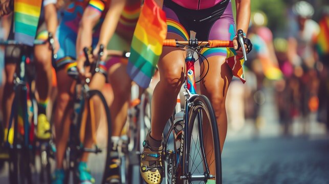 A pridethemed cycling event