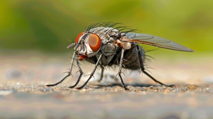 Fly Buzzing in Mid-Air with Rapid Direction Changes and Wide-Field Vision: Showcasing Its Survival Skills and Ecosystem Role in Decomposing Organic Matter