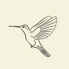 Hummingbird in cartoon, doodle style. Image for t-shirt, web, mobile apps and ui. Isolated 2d vector illustration in logo, icon, sketch style, Eps 10. AI Generative